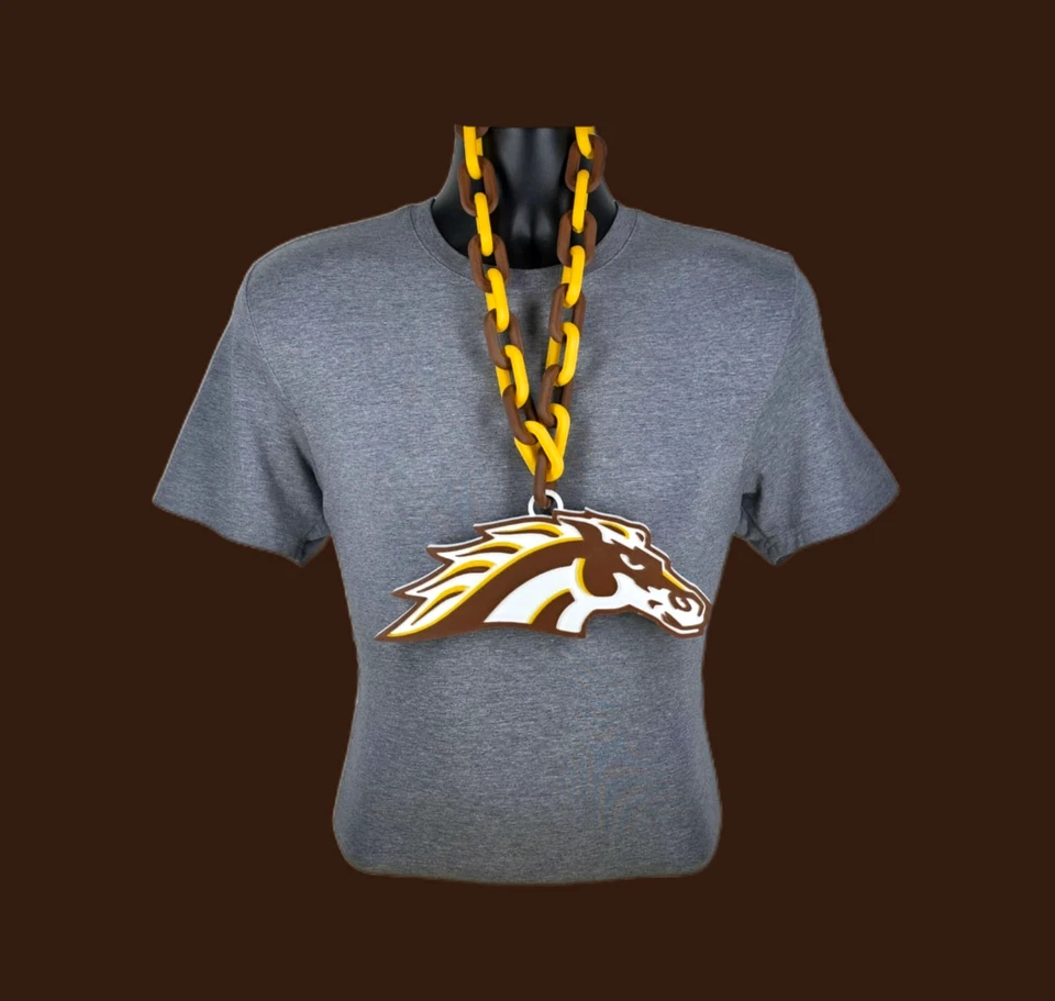 Western Michigan Broncos WMU Fan Chain Pendant Necklace NCAA College Football - Image 1 of 1