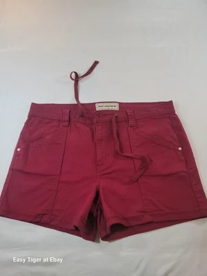 Pantalones Cortos Bit & Bridle 14 Rojo Mezcla Algodón Cordón 4 Bolsillos 35" Cintura 3" Entrepierna Foto 1 de 4