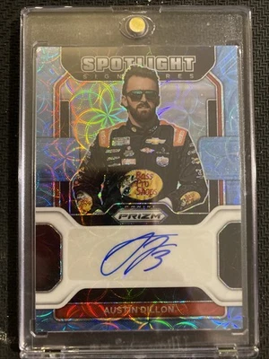 2022 Austin Dillon/20 Panini Prizm Carolina Blue Scope Spotlight Signatures - Image 1 of 2