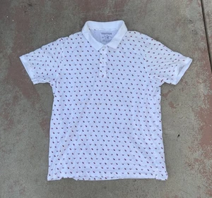 True Religion All Over Print Polo Shirt Sz XXL White Red Golf Soft - Picture 1 of 6