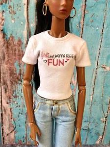 Bouutique Vital bedrucktes T-Shirt "Fun" Design für NuFace/FR Puppe - Bild 1 von 11