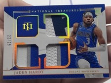 2022-23 National Treasures Jaden Hardy RC Rookie Triple Materials Patch 22/25