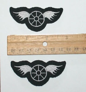 2 CALIFORNIA SHERIFF POLICE TRAFFIC DIVISION Wheel & Wings Felt LA CA Patch - Bild 1 von 2