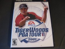 Tiger Woods PGA Tour 2001 Playstation 2 PS2 Video Game  Black Label Case