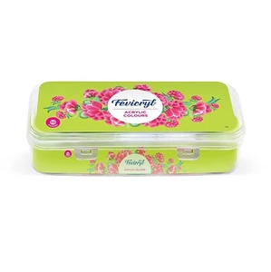 Juego de Pintura Acrílica Fevicryl 10 Colores Hágalo Usted Mismo Girasol Kit Artesanal Sin Grietas - Imagen 1 de 9