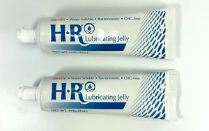 (2) H-R LUBRICATING JELLY WATER SOLUBLE STERILE GEL 4oz SEALED FLIP-TOP TUBE - Picture 1 of 2