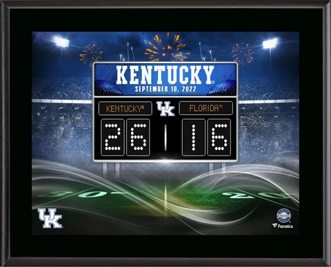 Kentucky Wildcats 10.5" x 13" 2022 Win vs Florida Gators Plaque Cover