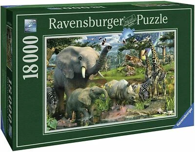 Ravensburger 17823 Jigsaw Puzzle AT THE WATERHOLE 18000 pcs. 276 x 192 cm. NEW - Image 1 of 4
