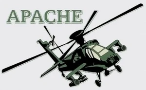 Apache Helicopter Clear Decal - Picture 1 of 1