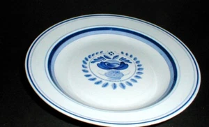 Arabia of Finland BLUE ROSE 10-1/8" Rimmed Dinner Plate EXC - Picture 1 of 4