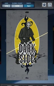 Digital Topps Card, Star Wars 9 Darth Maul Digital Cards READ DESCRIPTION! - Picture 1 of 9