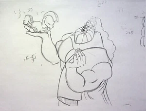 Disney's HÉRCULES 1996 Tony DeRosa Estudio de Producción Copia ZEUS Hoja de Modelo #GB - Imagen 1 de 2