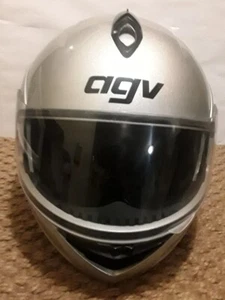 AGV MIGLIA Adult Full Face Gray Motorcycle Street Bike Helmet w/ Bag Size XL - Picture 1 of 21