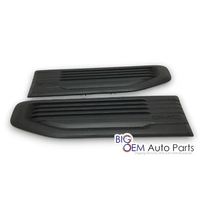 2019 - 2024 GMC Sierra 1500 front Driver Passenger Fender Vent black Emblem Kit - Image 1 of 4