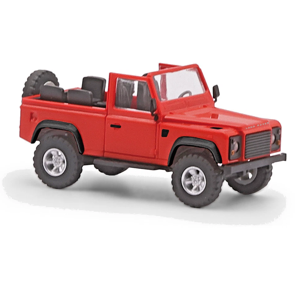 Busch 54390 Land Rover Defender 90 Aperti, Rosso, H0, Nuovo 2025 - Immagine 1 di 1