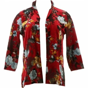 Slinky Brand Women's Burnout Jacket, Velvet, 1X - Picture 1 of 2