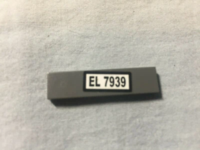 Pegatina C Lego 1 x 4 azulejo gris azulado oscuro 2431pb141 City 7939  Foto 1 de 2