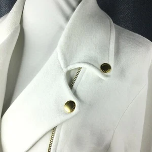 Chaps Damen Creme Front Zip Rippstrick Moto Bomberjacke Größe XL - Bild 1 von 10