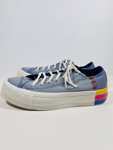 CONVERSE Donna CTAS LIFT OX OZONO BLU ARCOBALENO 564993C Taglia 7