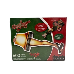 A Christmas Story 600 Piece 2-side Puzzle Leg Lamp Shaped puzzle NEW 13x30 READ - Picture 1 of 16