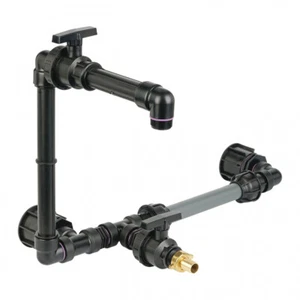Adaptador IBC S60x6 - 2 IBC uno al lado del otro cuello de cisne conexión de tanque tubo - Imagen 1 de 4