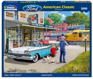 White Mountain 1000 Piece Jigsaw Puzzle - American Classic Ford - Picture 1 of 1