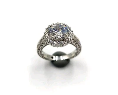 Anillo solitario de 2 quilates Vanna K para Bella Luce circonita cúbica circonita cúbica circonita cúbica de plata esterlina Foto 1 de 4