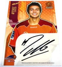 2009-10 SELECT A-LEAGUE CARD STARS SIGNATURE CARD SC2 MICHAEL ZULLO-BRISBANE