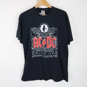 ACDC Black Ice Band T-shirt retro SZ M (T7545) - Picture 1 of 6