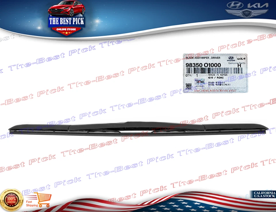 ⭐GENUINO⭐ Limpiaparabrisas Delantero Vidrio IZQUIERDO 2021-2024 GENESIS G80 G90 GV80 98350O1000 Foto 1 de 1