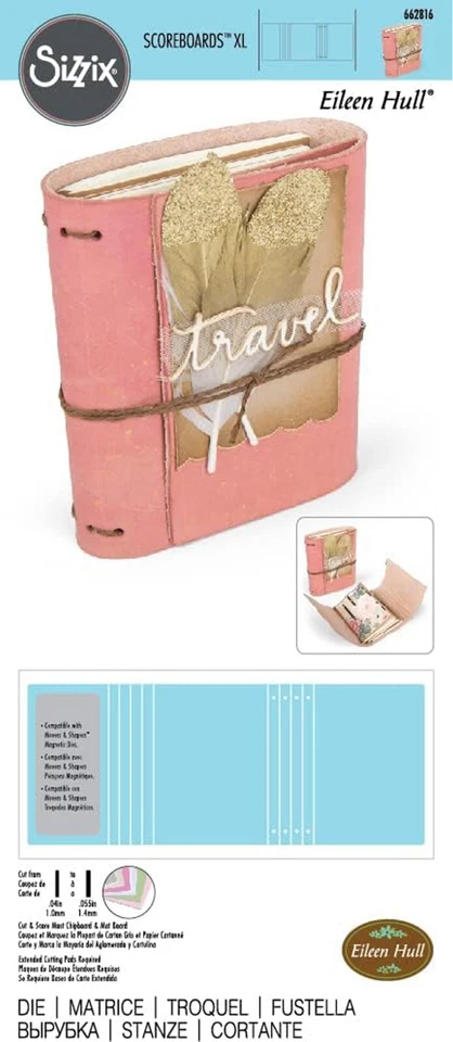 Sizzix Bigz XL Wrapped Journal die #662816 Retail $45.99 Eileen Hull new stock!! - Image 1 of 4