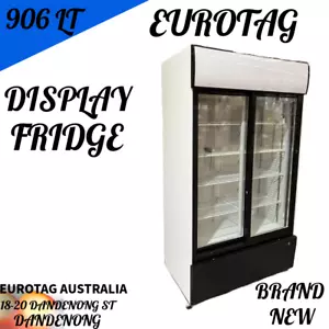 Eurotag 2 Door Sliding Glass Door Commercial Upright Display Fridge Brand New - Picture 1 of 7