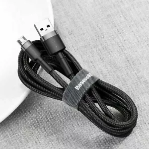 Cavo dati reversibile ricarica rapida da USB-A a micro Cafule in nero 1 m - Foto 1 di 6