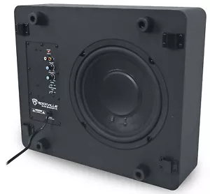 Rockville Slim Shaker 10" Sotto o Dietro Divano Home Theater Subwoofer Alimentato - Foto 1 di 11