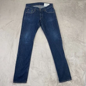 Rag & Bone Jeans Men 30x34 Blue Heritage Fit 2 Slim Leg Button Fly Designer - Picture 1 of 15