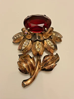 vintage attributed Reja sterling silver flower pin brooch. - Image 1 of 4