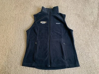 Columbia Mujer Chaleco Grande Negro Benton Muelles Cremallera Completa Vellón Exterior Bolsillos Foto 1 de 4