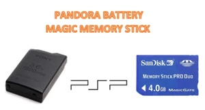 PSP PANDORA BATTERY MAGIC MEMORY STICK 4GB FAT SLIM 1000 2000 3000 UNBRICK - Foto 1 di 2