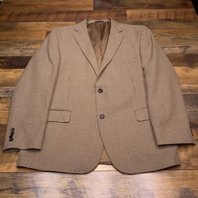 Chaqueta deportiva Club Room pata de gallo 46R beige marrón Foto 1 de 4