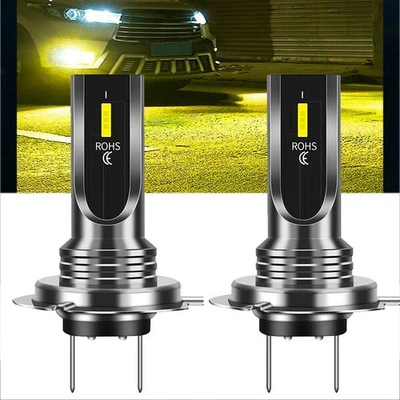 LED Headlight Car 2pcs/Set 1860 Chips 7500 Lm Bulb Hi/Low Bulbs DC 12V-24V H7 - Image 1 of 4