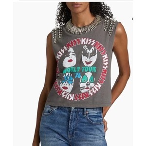 Alice + Olivia Micah Embellished Muscle Tee - Size M/L - Picture 1 of 9