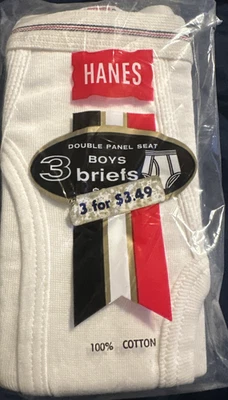 vantage hanes double seat panel boy's briefs size 8 - Image 1 of 4