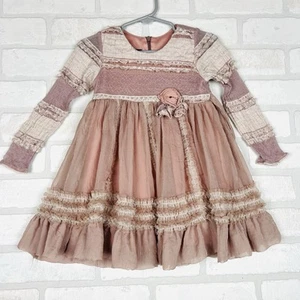 Charming Pink and Cream Isabella & Chloe Darling Girl’s Dress Size 2T - Picture 1 of 14