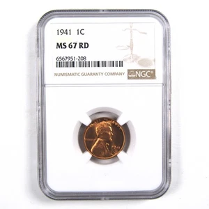 1941 Lincoln Wheat Cent MS 67 RD NGC Penny Uncirculated Coin SKU:I3170 - Picture 1 of 4