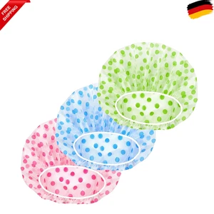 Duschhaube Damen Elastische Duschkappe Wasserdichte Duschhauben Wiederverwendbar - Bild 1 von 7