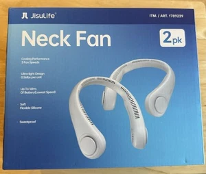 Jisulife Portable Personal Neck Fan 2 Pack Rechargeable Hands Free Bladeless - Picture 1 of 12