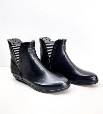 BOTA DE LLUVIA PARA MUJER LONDON FOG PICCADILLY TOBILLO Bota de lluvia Talla 10 Botín Pull On Foto 1 de 4