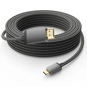 4K USB C to HDMI Cable 30FT, High Speed Long Type-C to HDMI Cord-Braided, Thu... - Picture 1 of 9