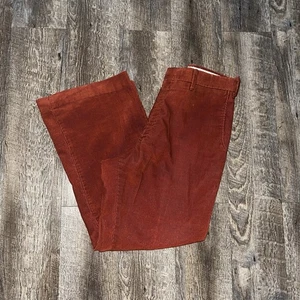 Pantalones de Pana Vintage Años 70 80 Campana Bottoms Otoño Naranja - Imagen 1 de 10