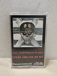 S.O.D. Stormtroopers Of Death Speak English Or Die 1987 Cassette Tape Megaforce - Picture 1 of 6